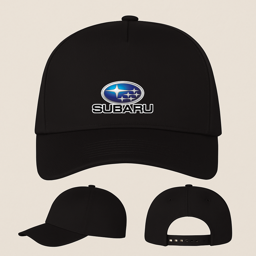 Subaru Car Five Panel Twill Snapback Cap